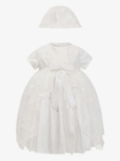 Sarah Louise floral-embroidered layered dress (set of two)