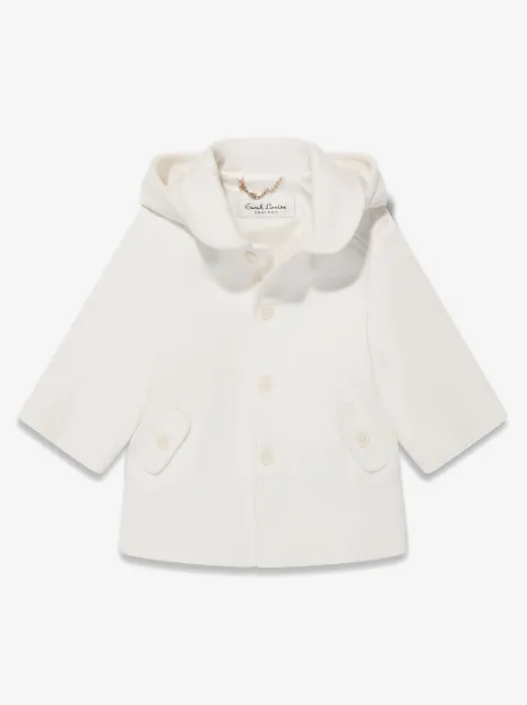 Sarah Louise single-breasted hooded coat