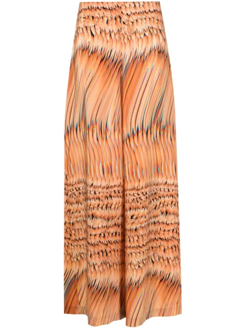 Lenny Niemeyer pantalones palazzo con estampado deformado