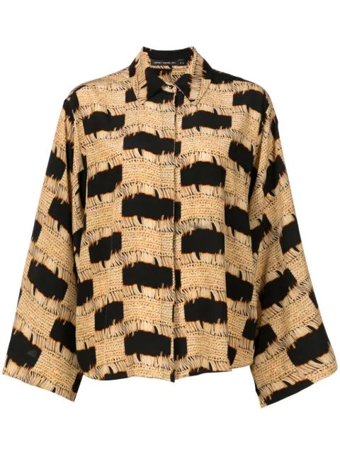 Lenny Niemeyer camisa de seda con estampado trompe l'oeil