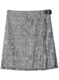 Burberry plaid-check fringed miniskirt - Black