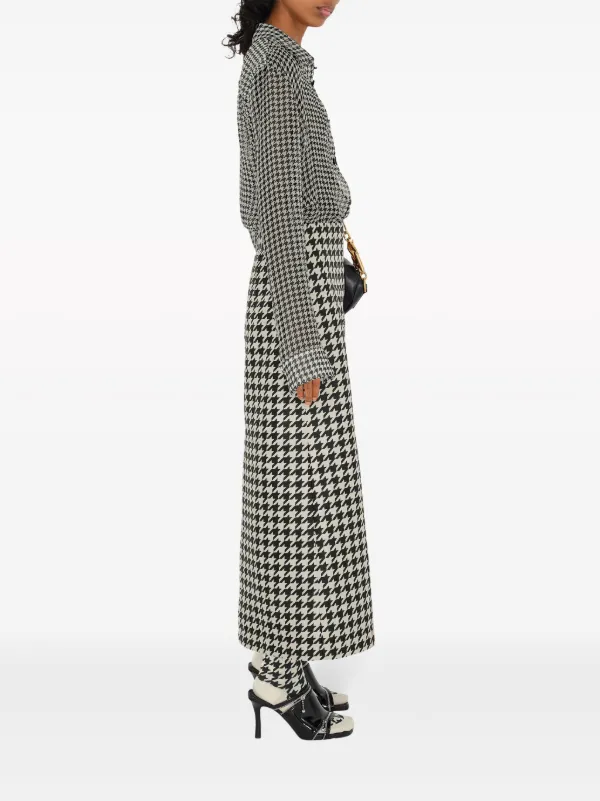 Burberry houndstooth-pattern Gabardine Cropped Trousers - Farfetch