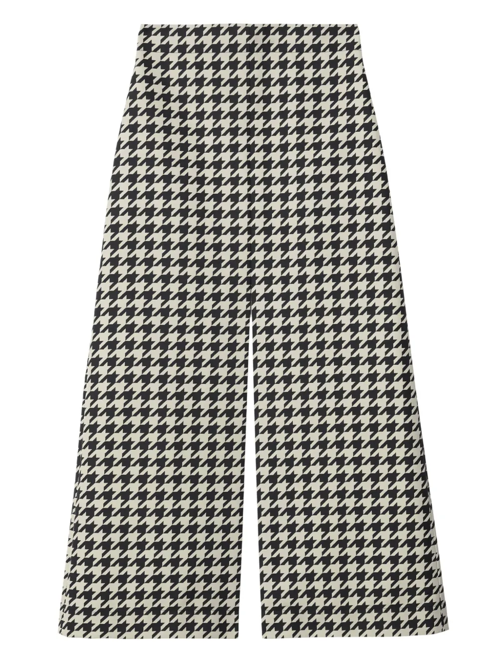 houndstooth-pattern gabardine cropped trousers