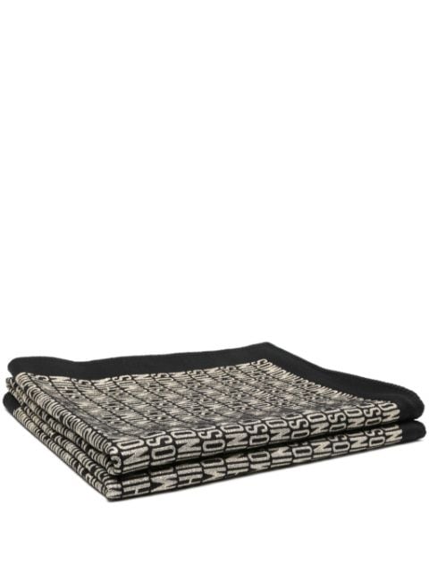 Moschino intarsia-logo rectangular blanket (190cm x 145cm)
