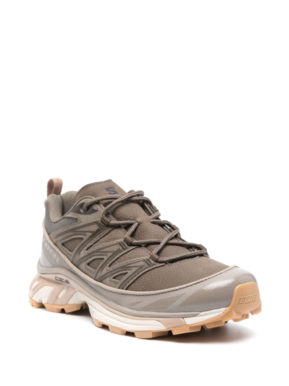 Shop Salomon Xt-6 Expanse Leather Sneakers In Brown