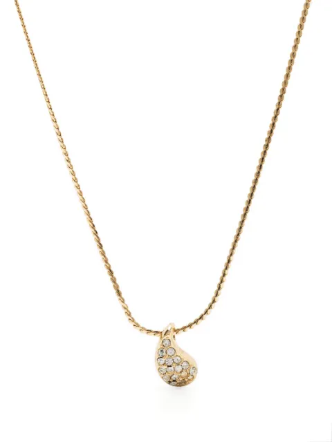 Christian Dior Pre-Owned collar con dije y detalles de cristal 1990 