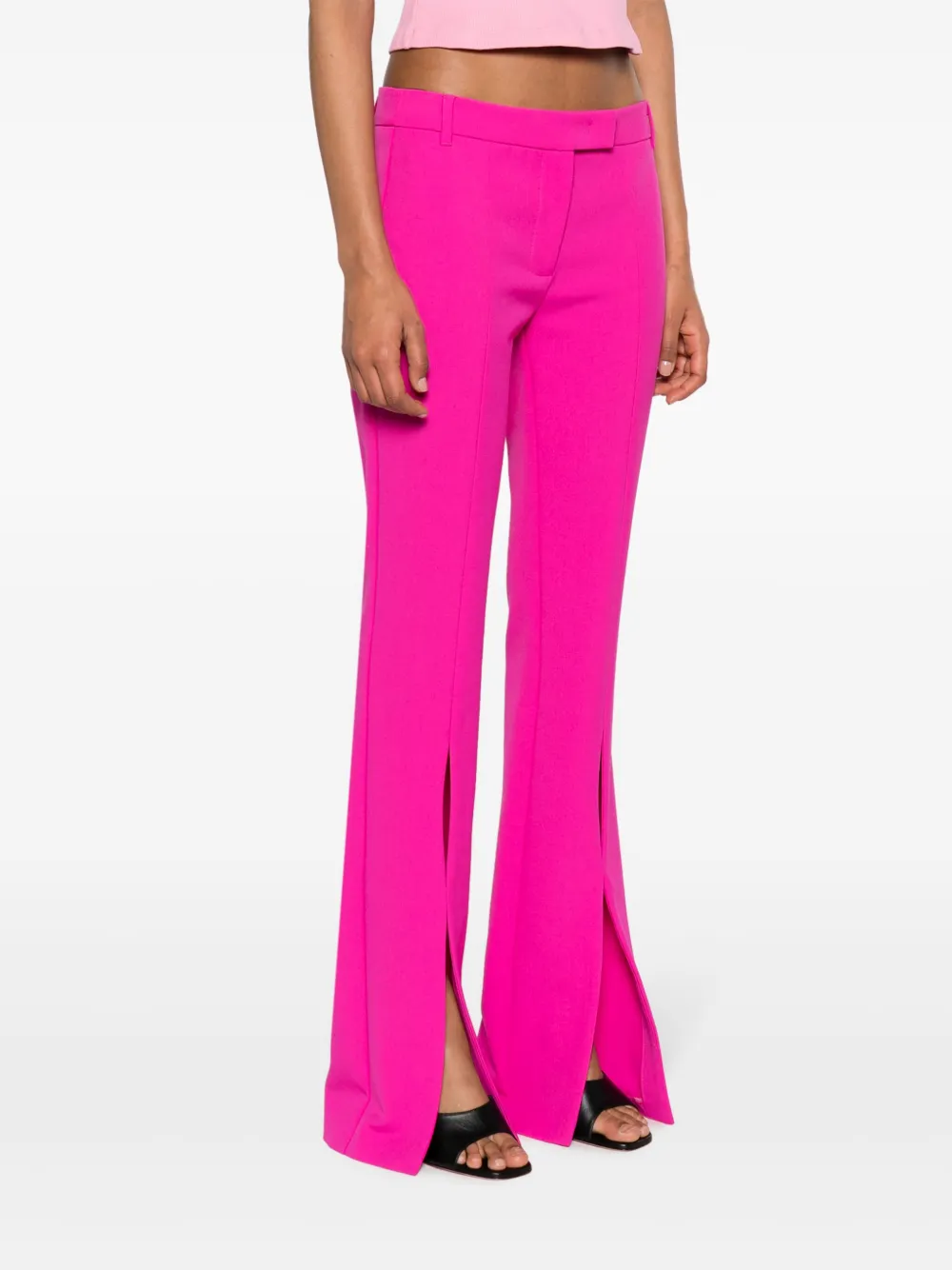 Versace Jeans Couture Flared low waist broek Paars