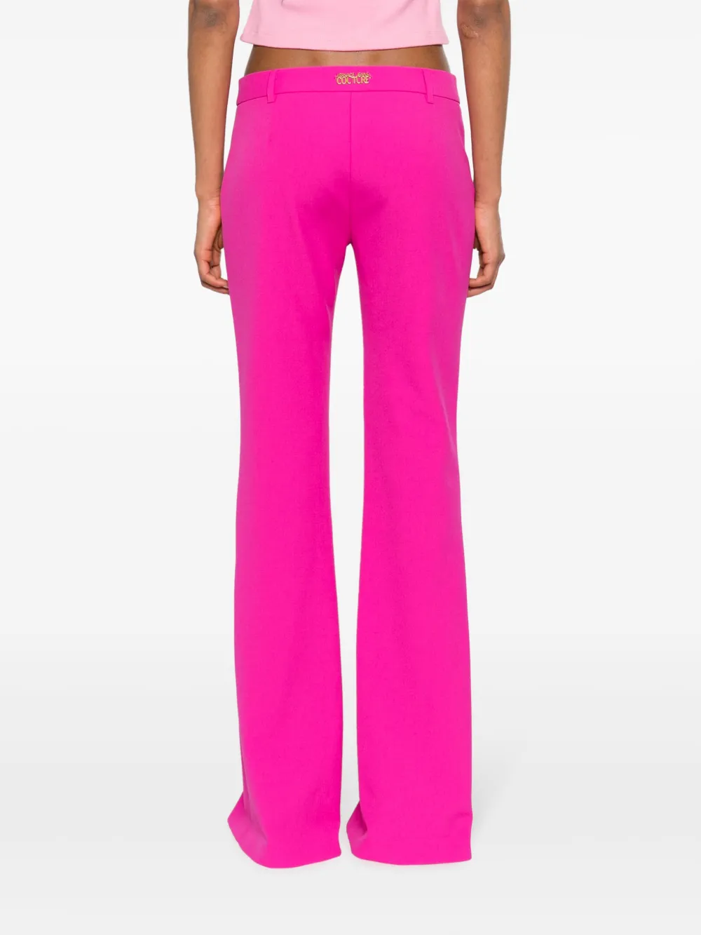 Versace Jeans Couture Flared low waist broek Paars