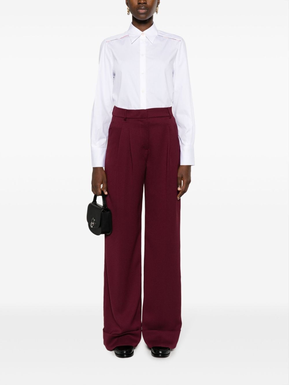 Shop Ps By Paul Smith Spread-collar Poplin Shirt In White