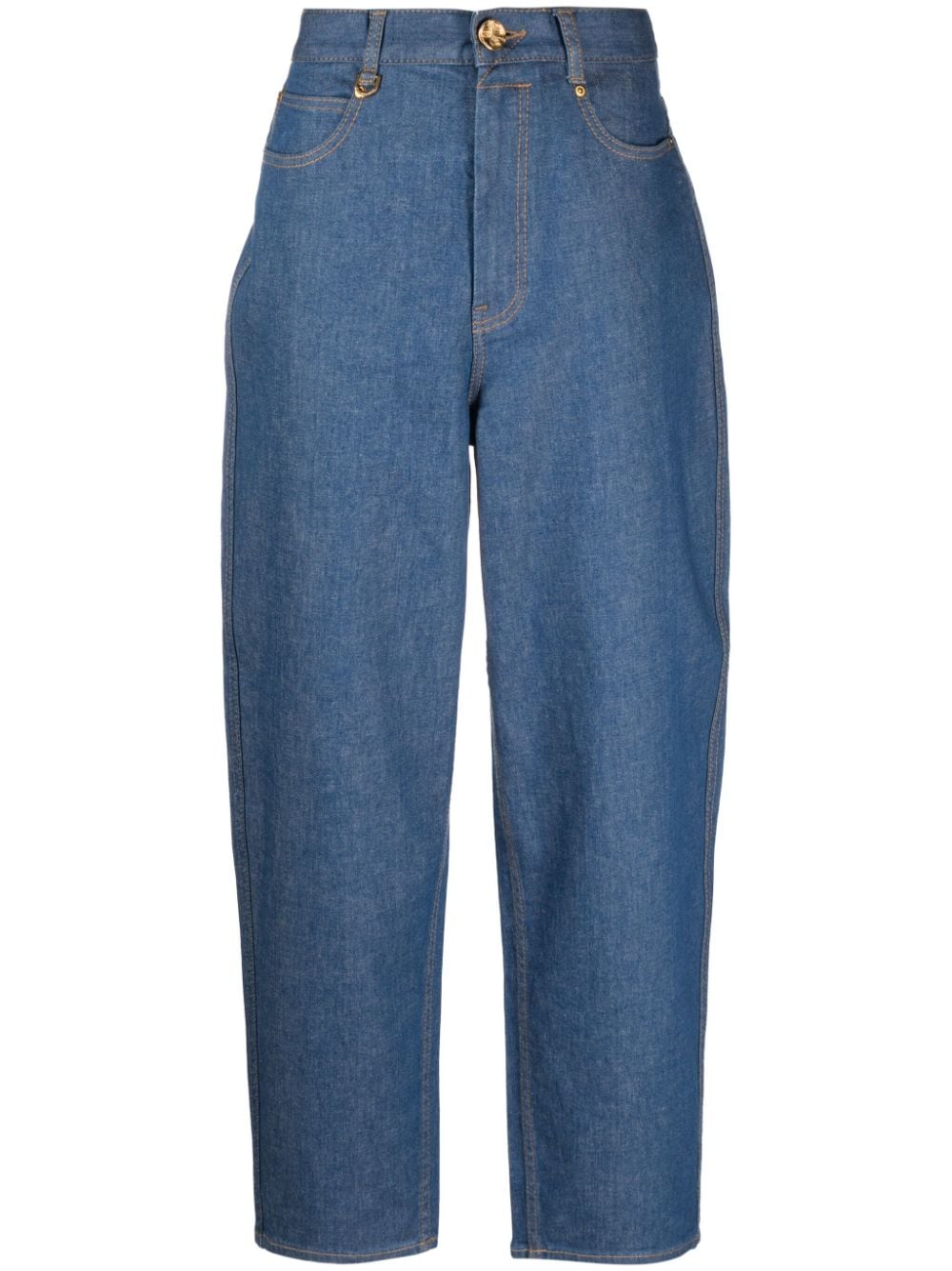Zimmermann Matchmaker High-rise Tapered Jeans In Blue