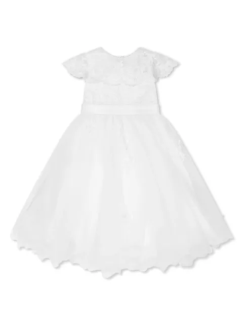 Sarah Louise vestido largo con capa de encaje floral