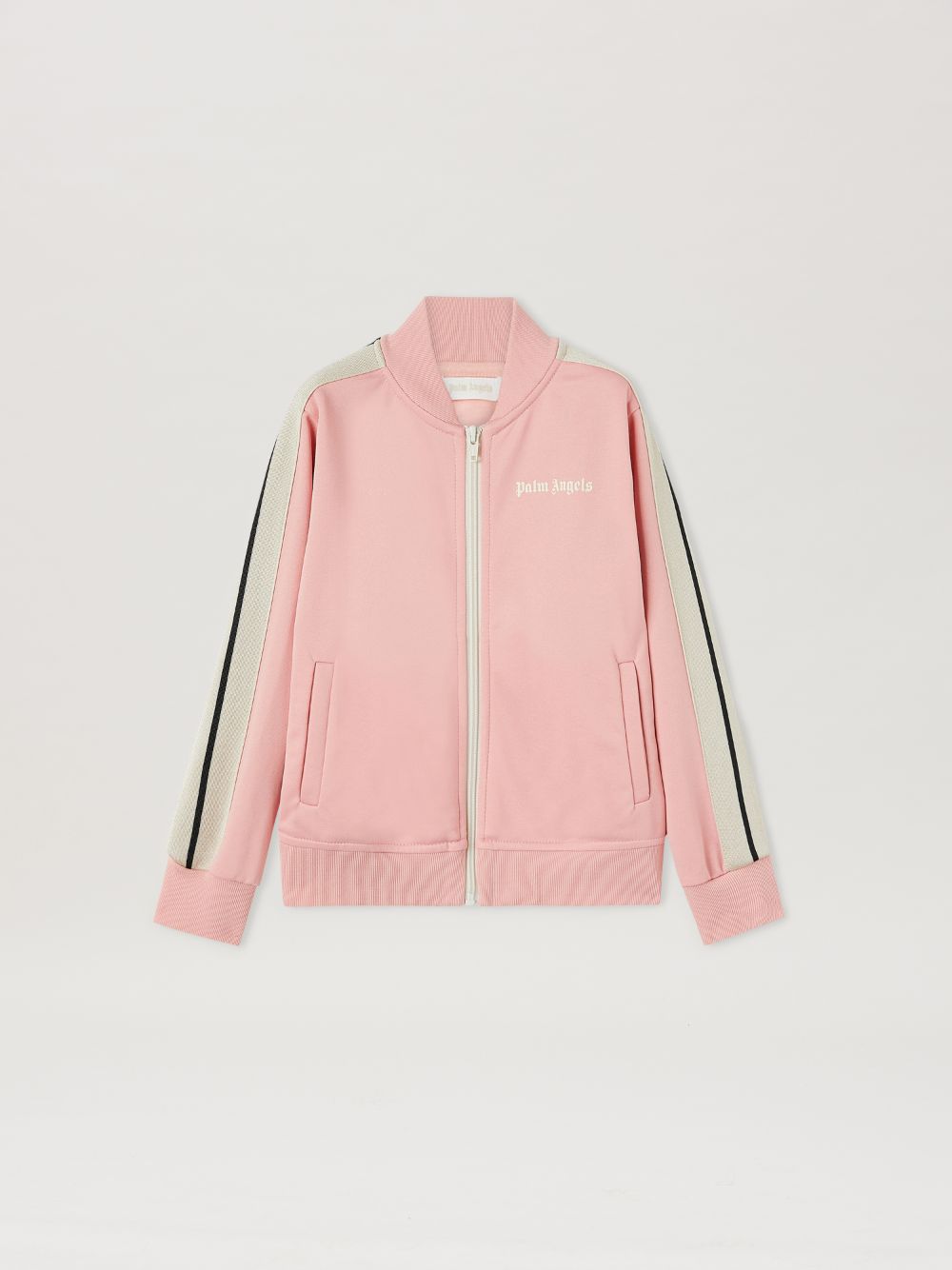 Palm Angels Kids' Contrast-stripe Track Jacket In Pink