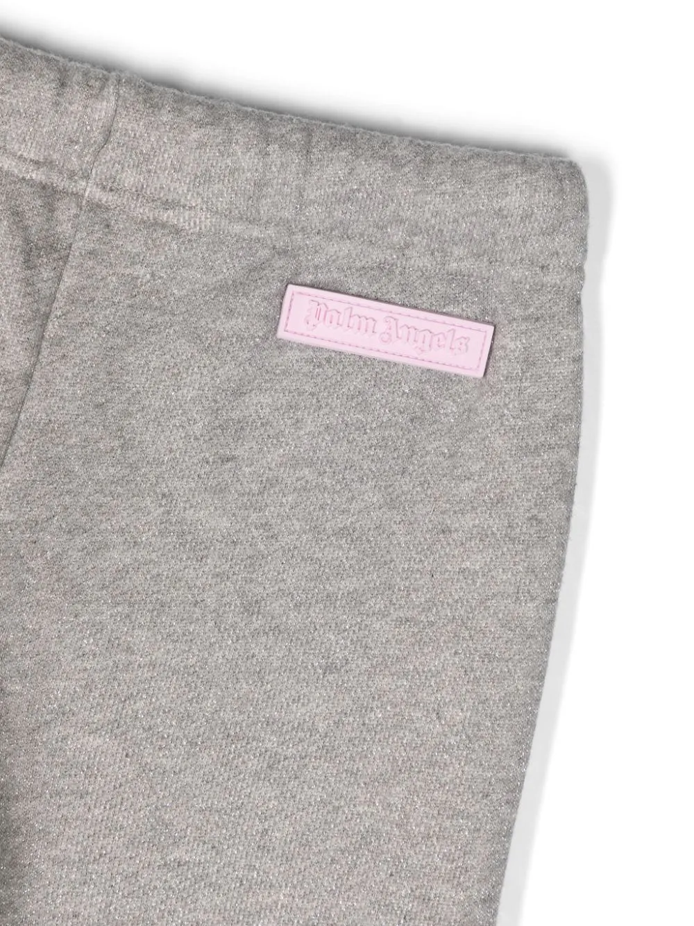 Palm Angels Straight-leg Lurex Track Pants In Grey