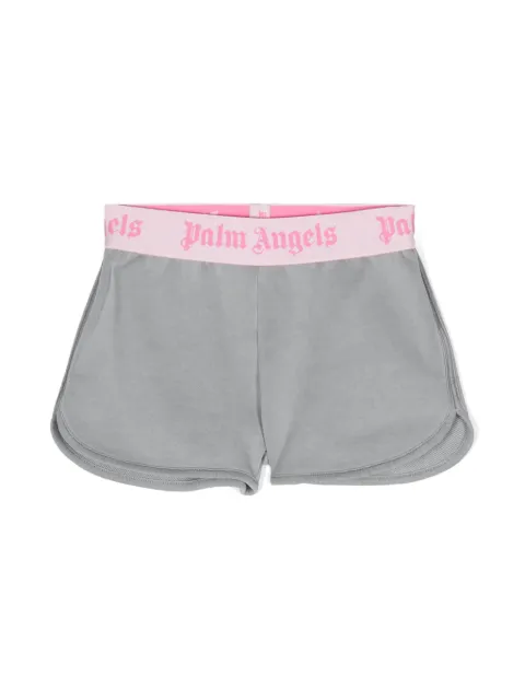Palm Angels Kids logo-waistband track shorts