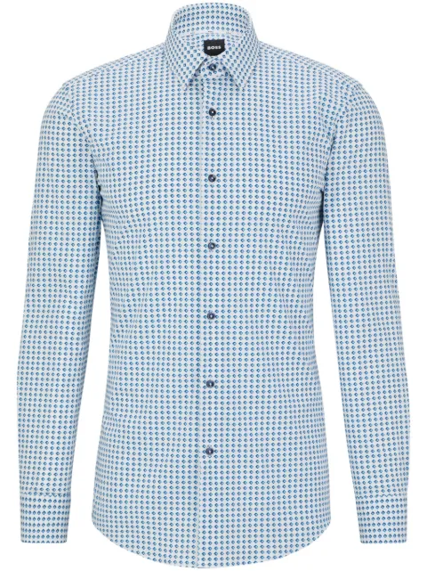 BOSS Camisa mangas longas com padronagem