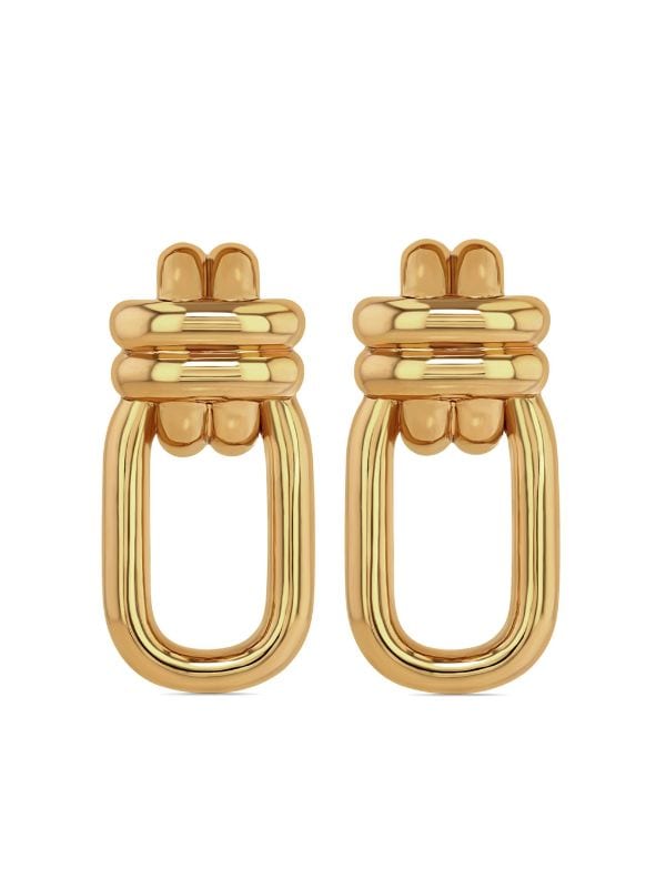 ANINE BING cut out Drop Earrings Farfetch