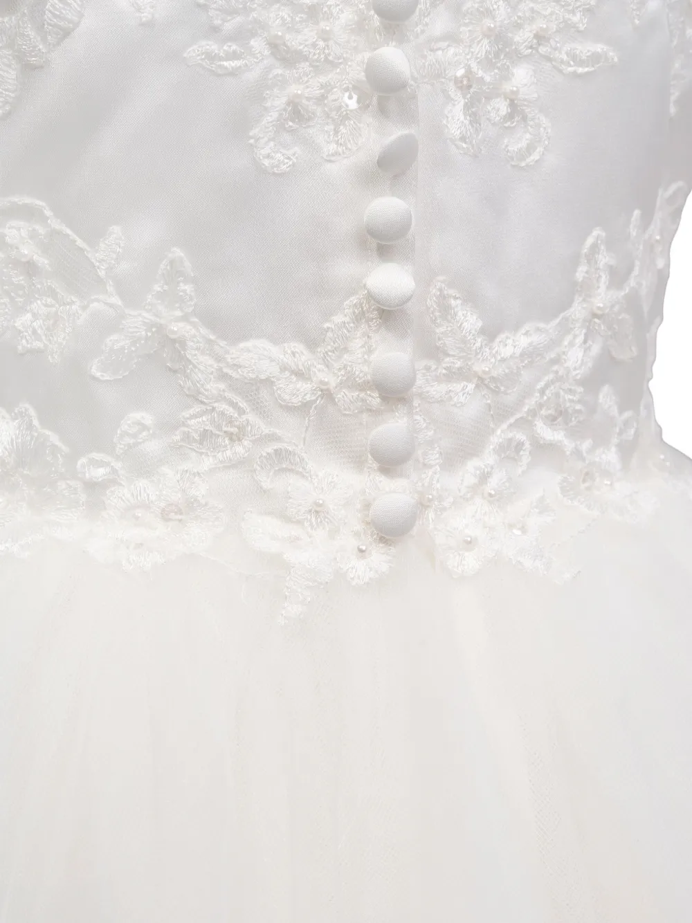 Sarah Louise Jurk met geborduurde bloemen Wit