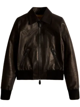 Tod's Leather Bomber Jacket | Black | FARFETCH