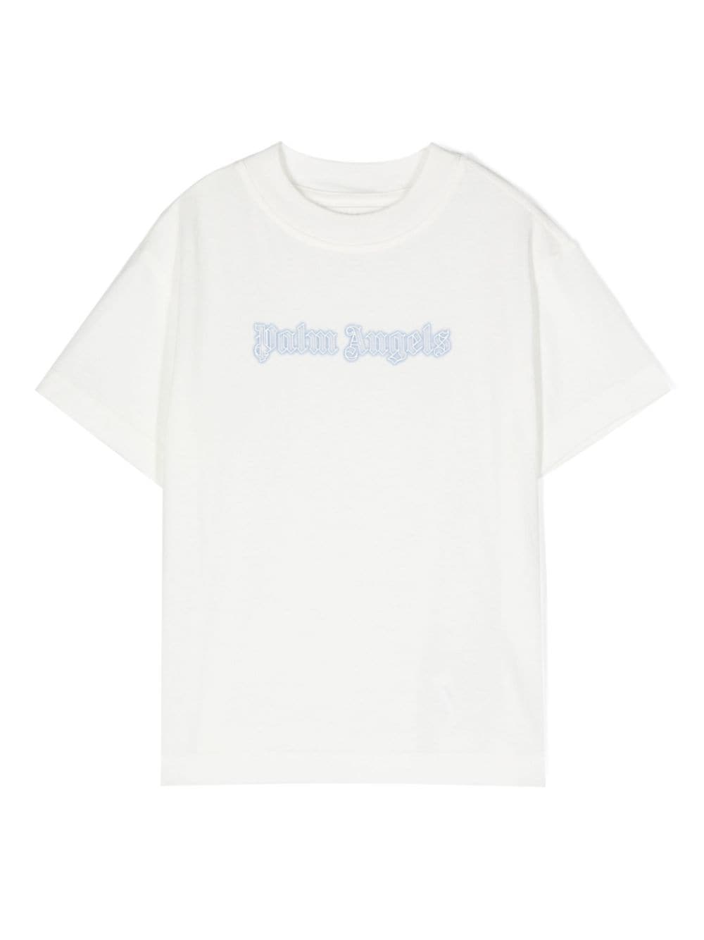 Palm Angels Kids Neon T-shirt met logoprint Wit