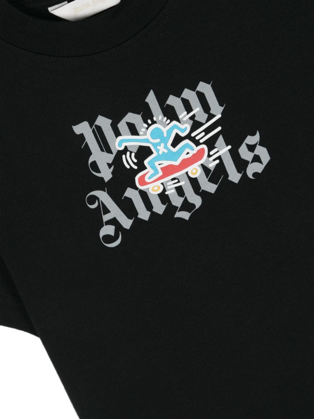 Palm Angels Kids x Keith Haring T-shirt met print Zwart