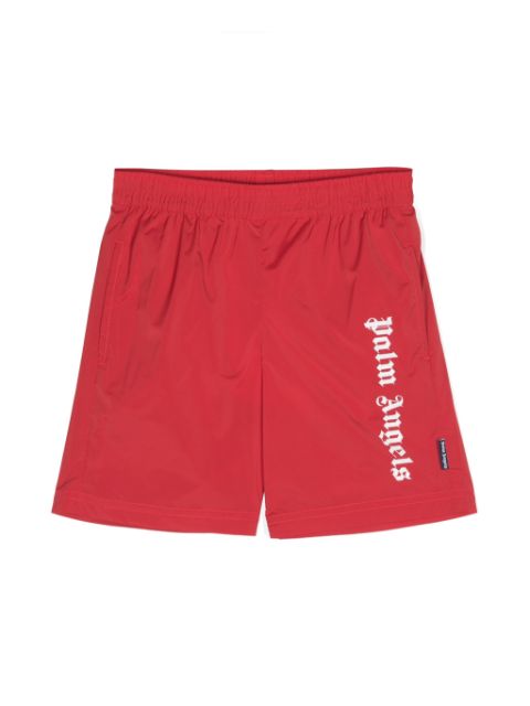 Palm Angels Kids Overlogo swim shorts