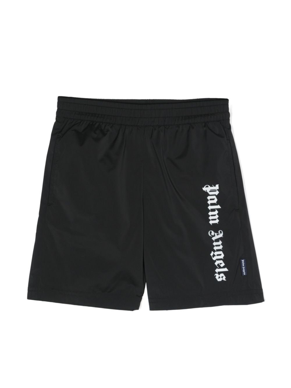 Palm Angels Kids long logo-print swim shorts - Nero