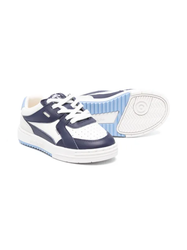 Palm Angels Kids University Leather Sneakers | White