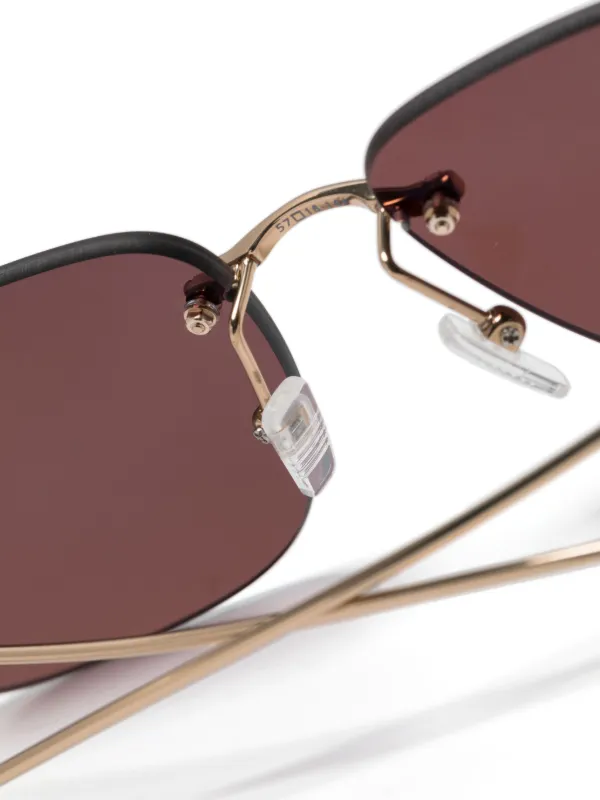 Dita Eyewear リムレス スクエアフレーム サングラス | ゴールドトーン 