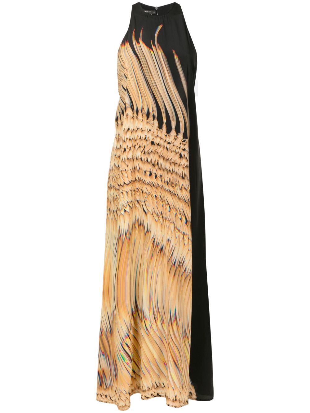 Lenny Niemeyer warped-print racerback maxi dress - Black