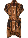 Lenny Niemeyer geometric-pattern belted gilet - Brown