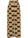 Lenny Niemeyer trompe l'oeil print silk trousers - Yellow