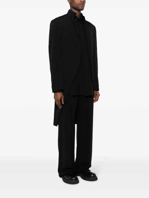 【美品】YOHJI YAMAMOTO コート 変形　アシンメトリー Yohji Yamamoto アシンメトリーコート | ブラック | FARFETCH JP