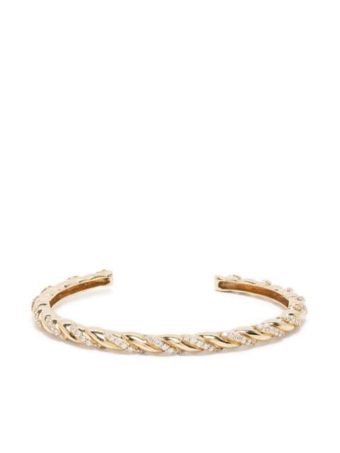 Lucy Delius Jewellery Twisted Diamond rope cuff