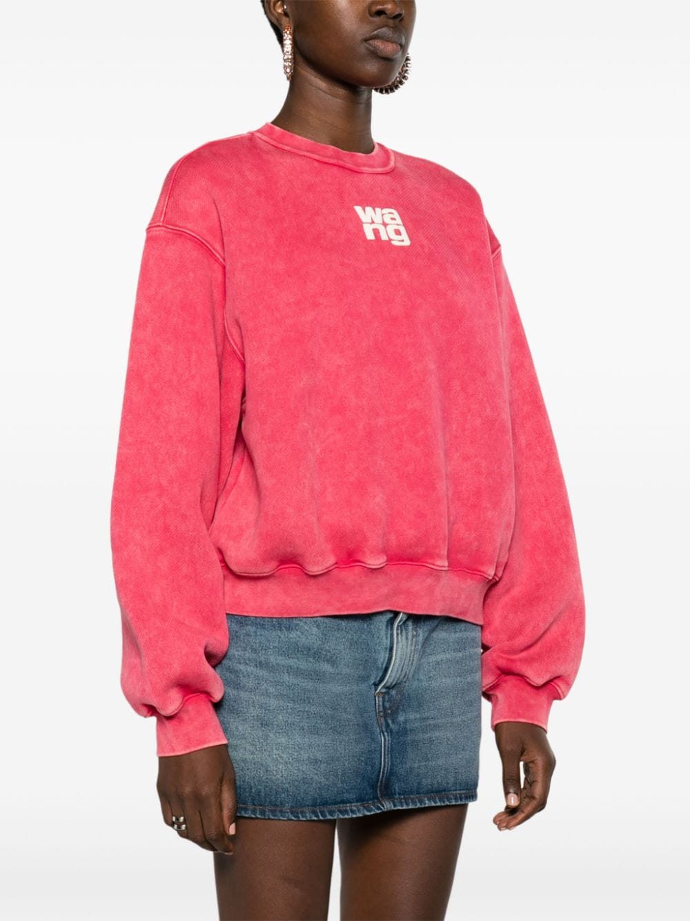 Alexander Wang Sweater met logo Roze