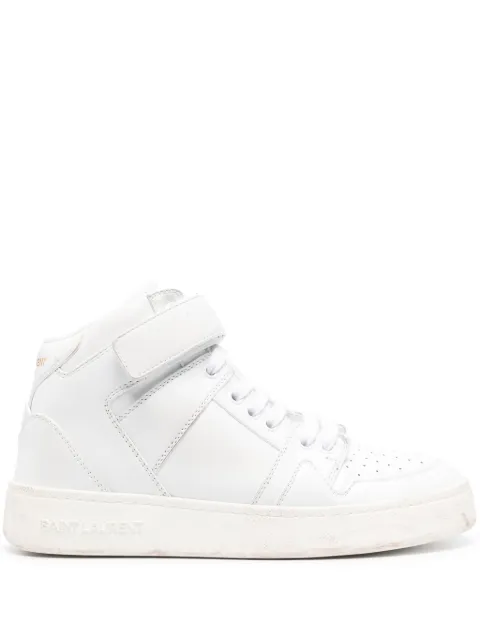 Saint Laurent Lax distressed leather sneakers