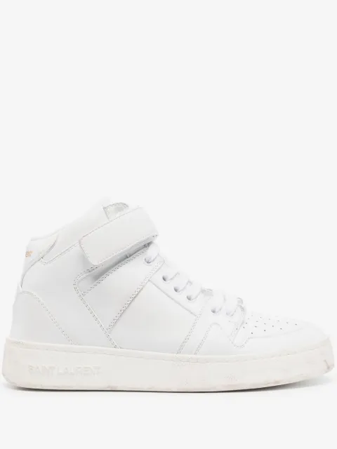 Saint Laurent Lax distressed leather sneakers