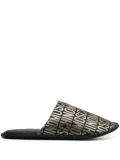 Moschino monogram-jacquard lurex slides (set of two) - Black