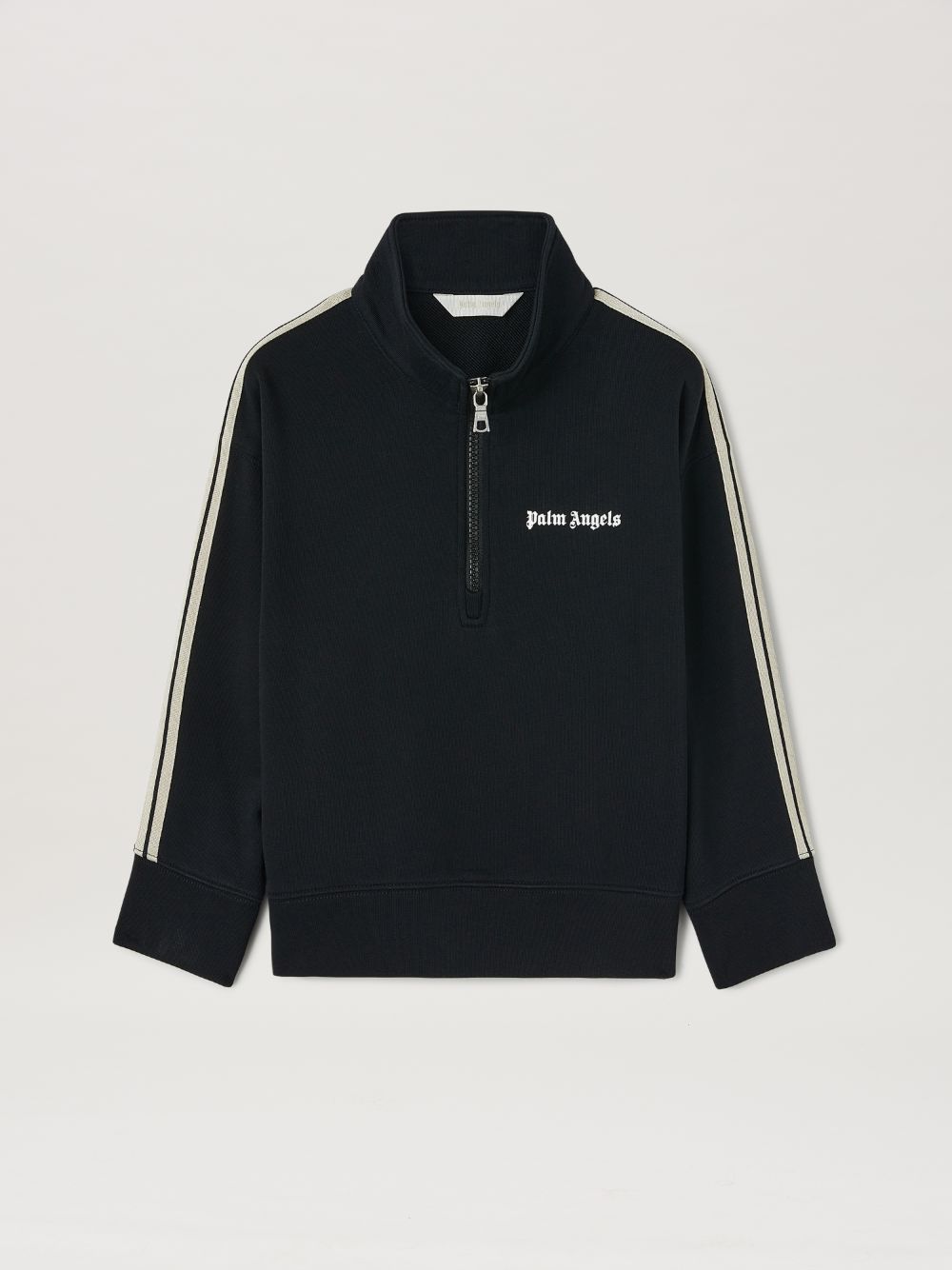 Shop Palm Angels Track Zip Crewneck In Black