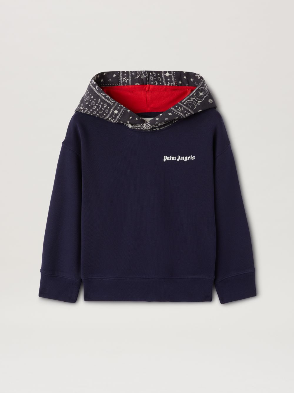 Shop Palm Angels Astro Paisley Hoodie In Blue