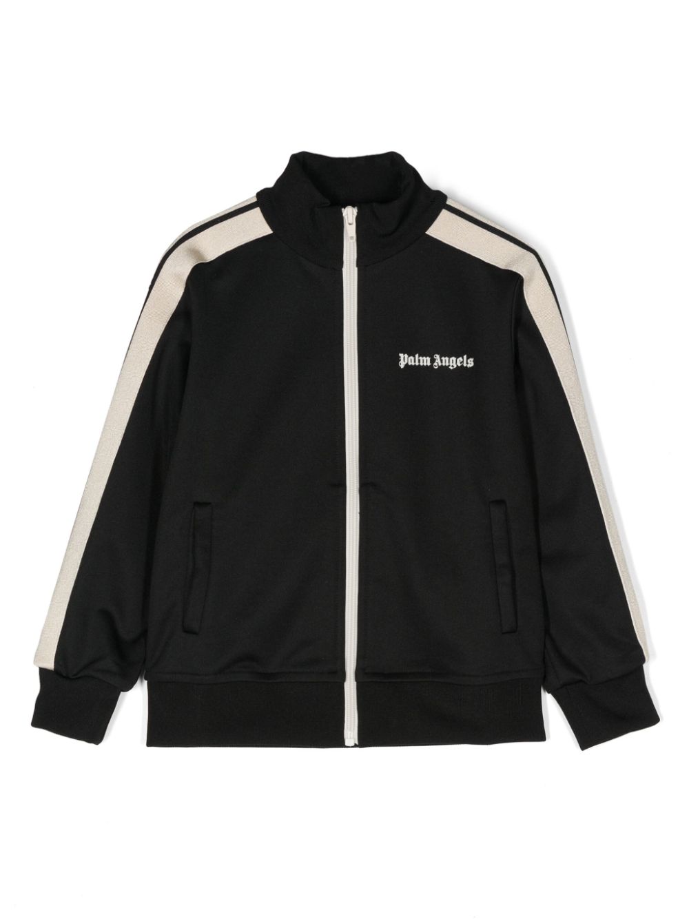 Shop Palm Angels Logo-print Cotton Track Jacket In Black