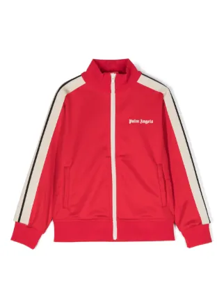 Palm Angels Kids logo-print Cotton Track Jacket | Red | FARFETCH