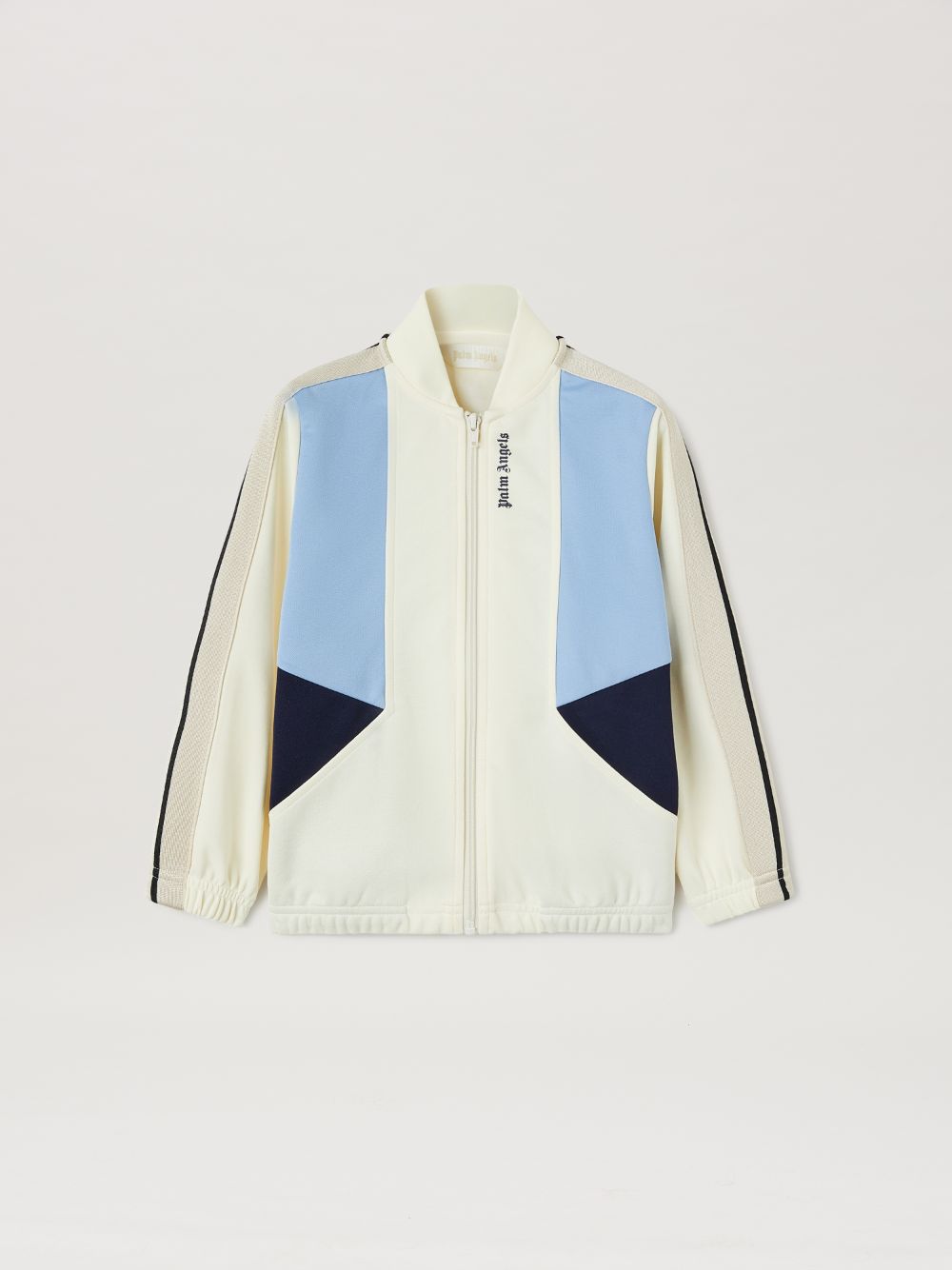 Shop Palm Angels Color Block Track Jacket In White