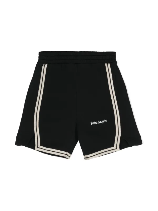 Palm Angels Kids ストライプ ショートパンツ | ブラック | FARFETCH JP