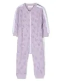 Palm Angels Kids palm tree-print cotton romper - Purple