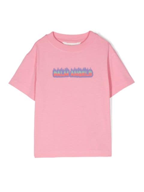 Palm Angels Kids logo-print cotton T-shirt