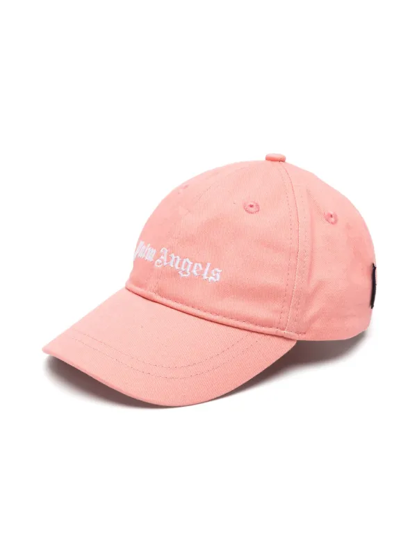Palm Angels Kids logo-embroidered Cotton Cap Pink FARFETCH IN