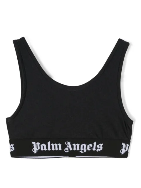 Palm Angels Kids logo-underband crop top