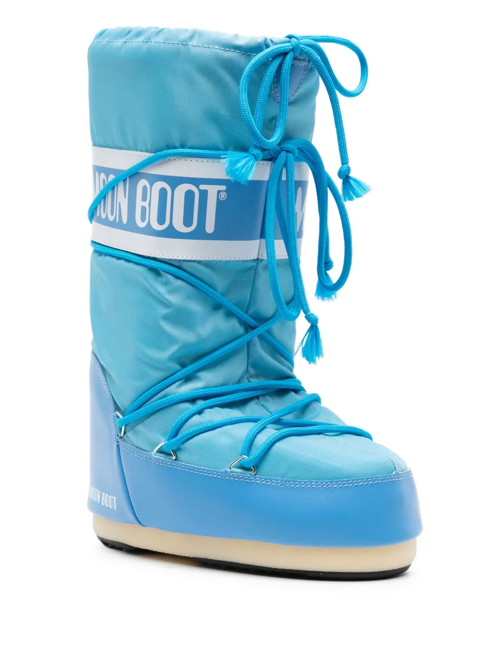 Moon Boot Icon logo-strap snow boots Blue