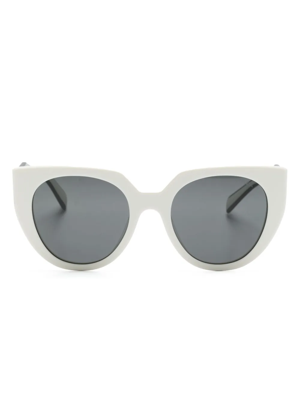 Prada Eyewear Zonnebril met cat-eye montuur Wit