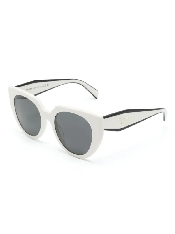Prada Eyewear キャットアイ サングラス | ホワイト | FARFETCH JP